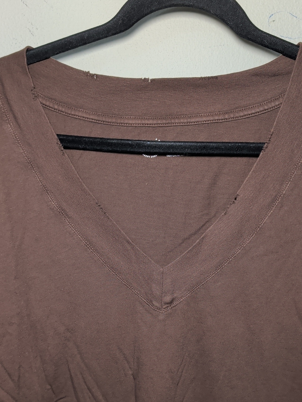 Aerie V-Neck Boyfriend T-shirt Brown Short Sleeve Oversized 100% Cotton Size XL - Picture 4 of 5